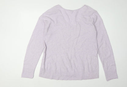 Gap Women's Purple Cotton Pullover Jumper, Size M