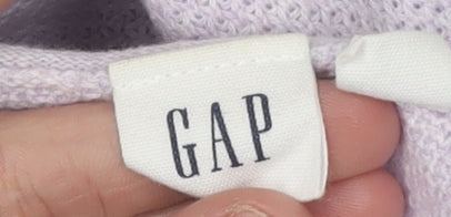 Gap Women's Purple Cotton Pullover Jumper, Size M