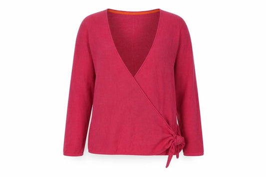 Womens UK Size 12 White Stuff Pink Wrap Jumper