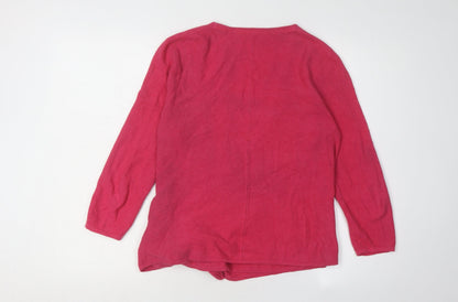 Womens UK Size 12 White Stuff Pink Wrap Jumper
