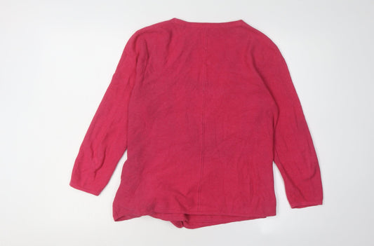 Womens UK Size 12 White Stuff Pink Wrap Jumper