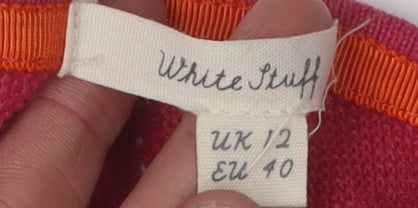 Womens UK Size 12 White Stuff Pink Wrap Jumper