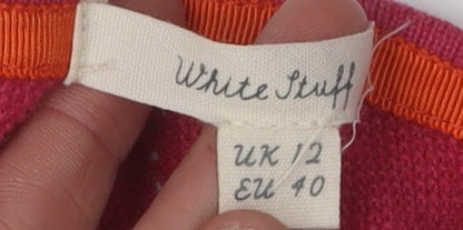 Womens UK Size 12 White Stuff Pink Wrap Jumper