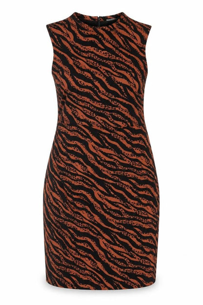 ASOS Women's Animal Print Bodycon Dress Size 16 Brown