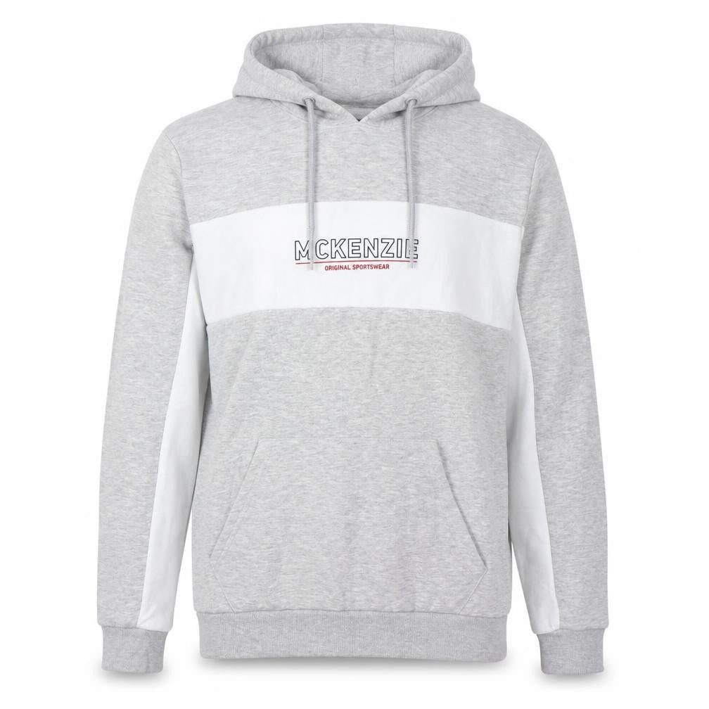 Mens UK Size L McKenzie Grey Pullover Hoodie