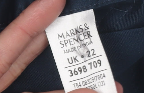 Marks and Spencer Women Blue Plus Beaded Skirt Size 22