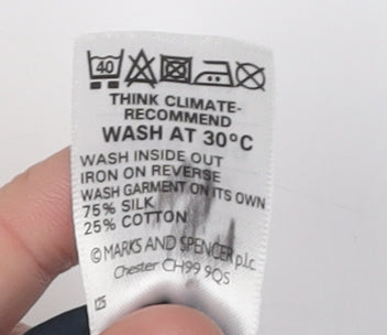 Marks and Spencer Women Blue Plus Beaded Skirt Size 22