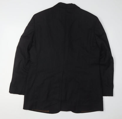 Gian Franco Bommezzadri Men's Black Wool Blazer UK 44