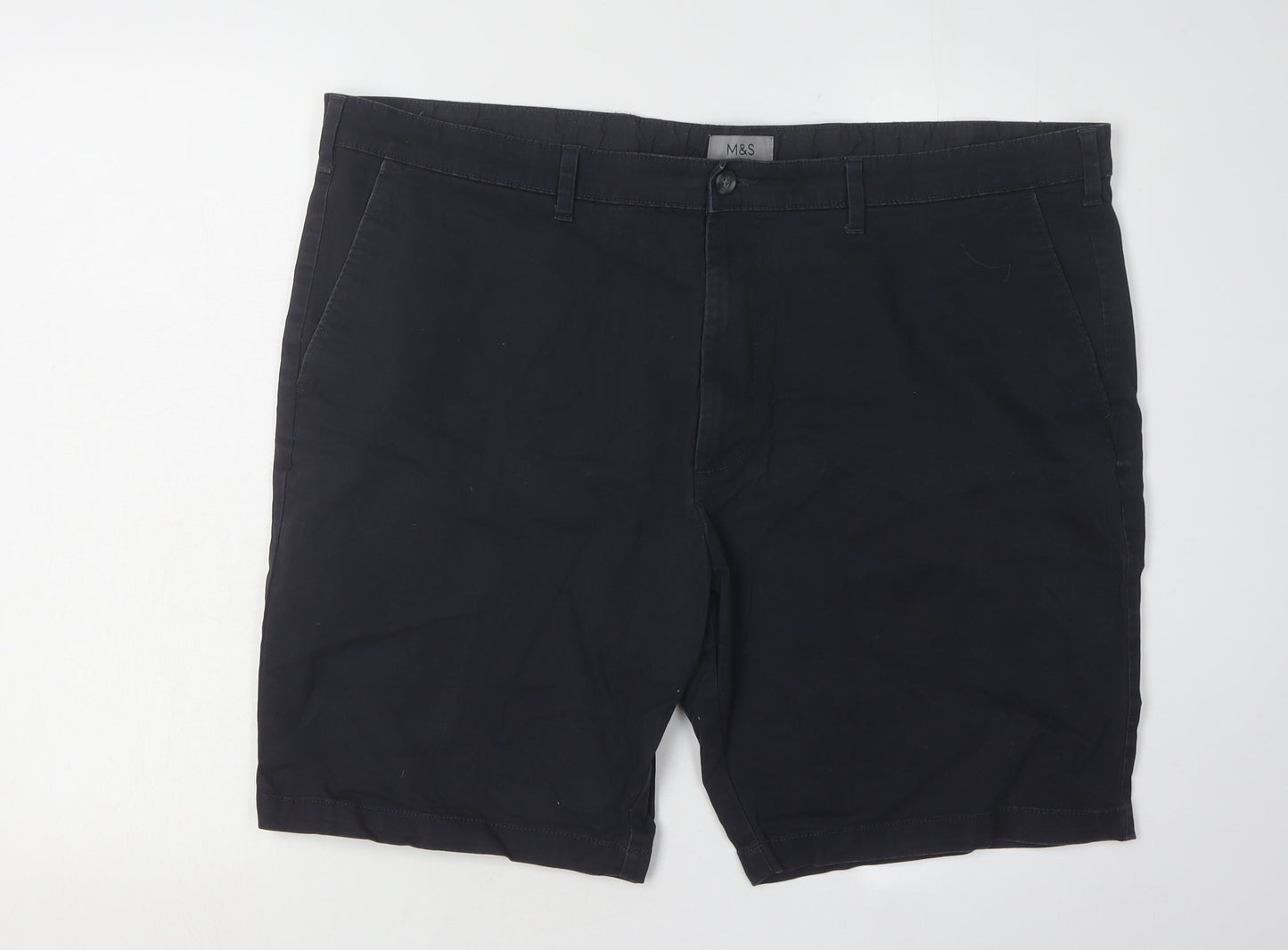 Marks and Spencer Men's Black Chino Shorts Size 2XL