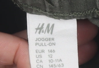 H&M Boys Green Jogger Trousers, Size 18 Years