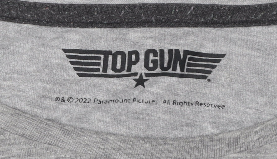 F&F Men’s Grey Top Gun Graphic T-Shirt 2XL