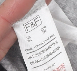 F&F Men’s Grey Top Gun Graphic T-Shirt 2XL