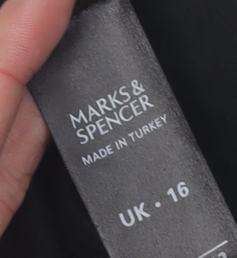 Womens UK Size 16 Marks and Spencer Black  Blouse