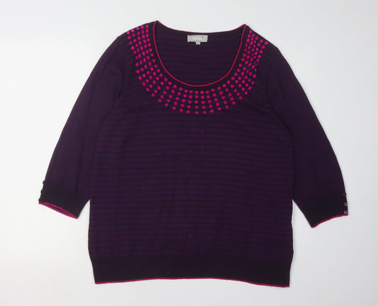 Womens UK Size 18 Per Una Purple Pullover Jumper