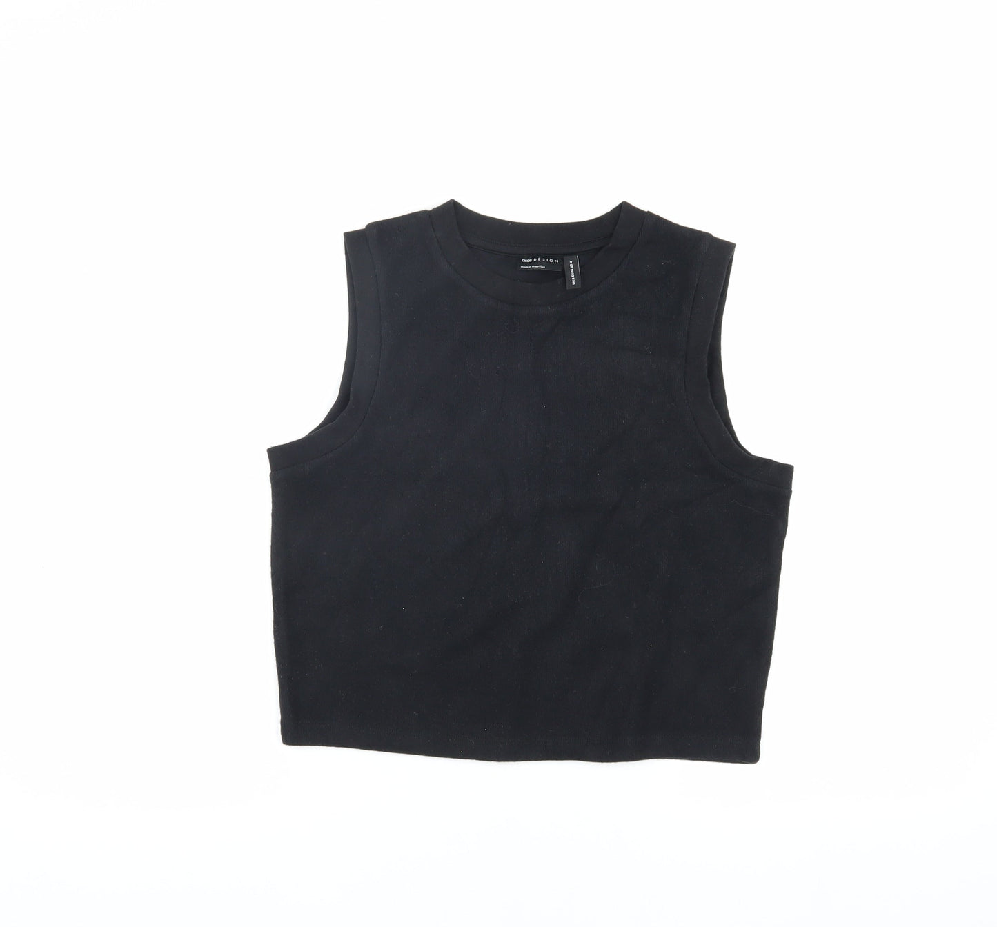 ASOS DESIGN Black Sleeveless Women’s Vest - Size 8
