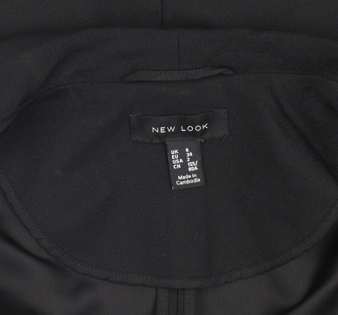 New Look Women's Black Suit Jacket in Size 6