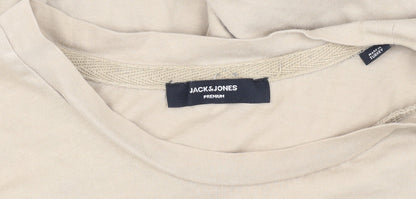 Mens UK Size L JACK & JONES Beige  T-Shirt