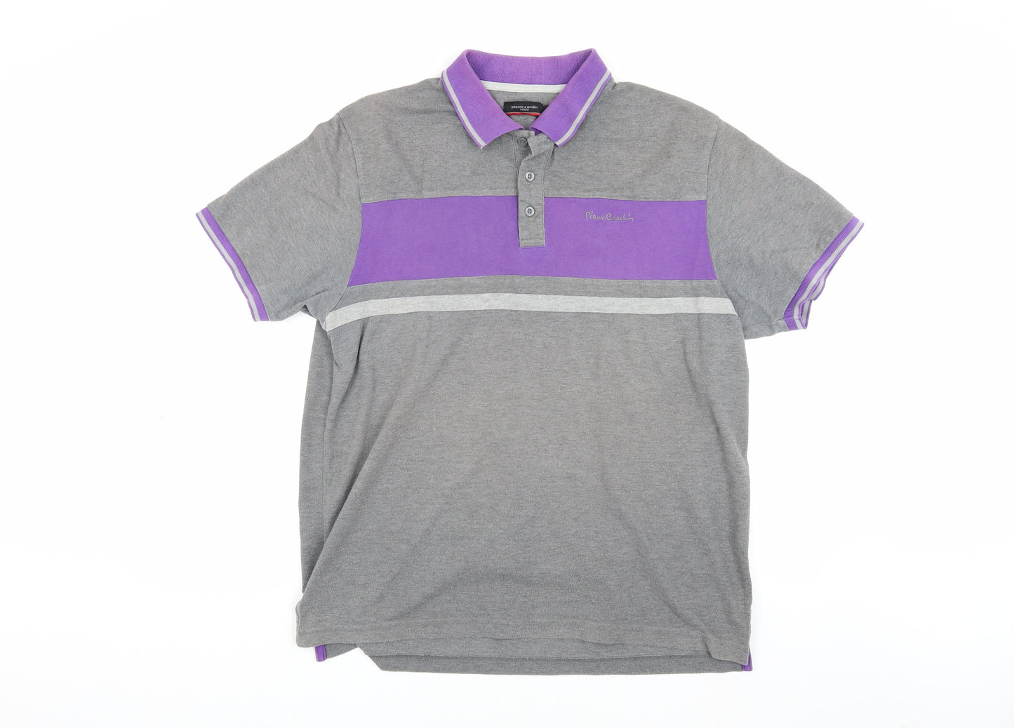 Pierre Cardin Men’s XL Grey Polo Shirt - Stylish Casual