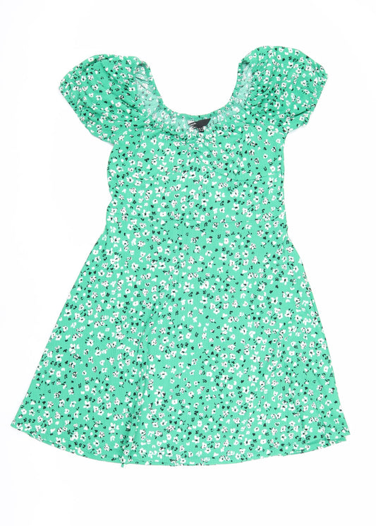 Friends Like These Women's Green Floral A-Line Dress Size 12