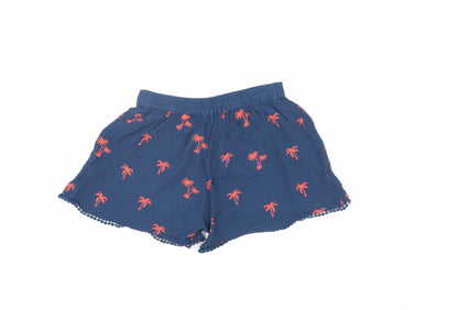 Mantaray Women's Blue Embroidered Shorts - Size 8
