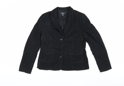 Mexx Women's Black Wool Blazer Size 16