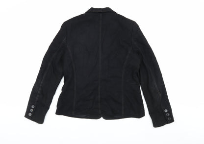 Mexx Women's Black Wool Blazer Size 16