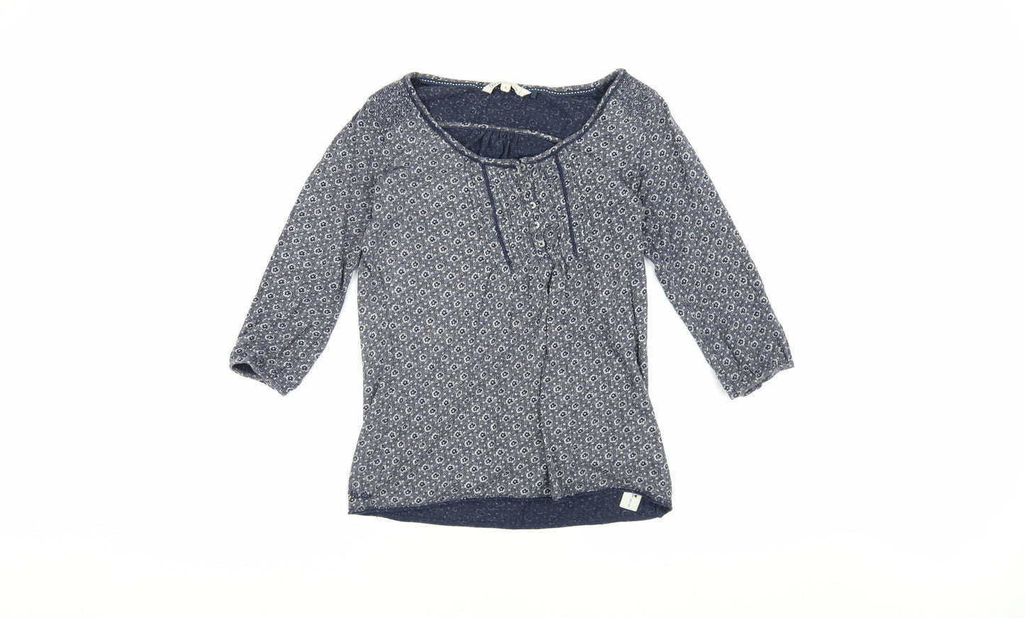 Womens UK Size 8 Fat Face Blue Tunic Blouse