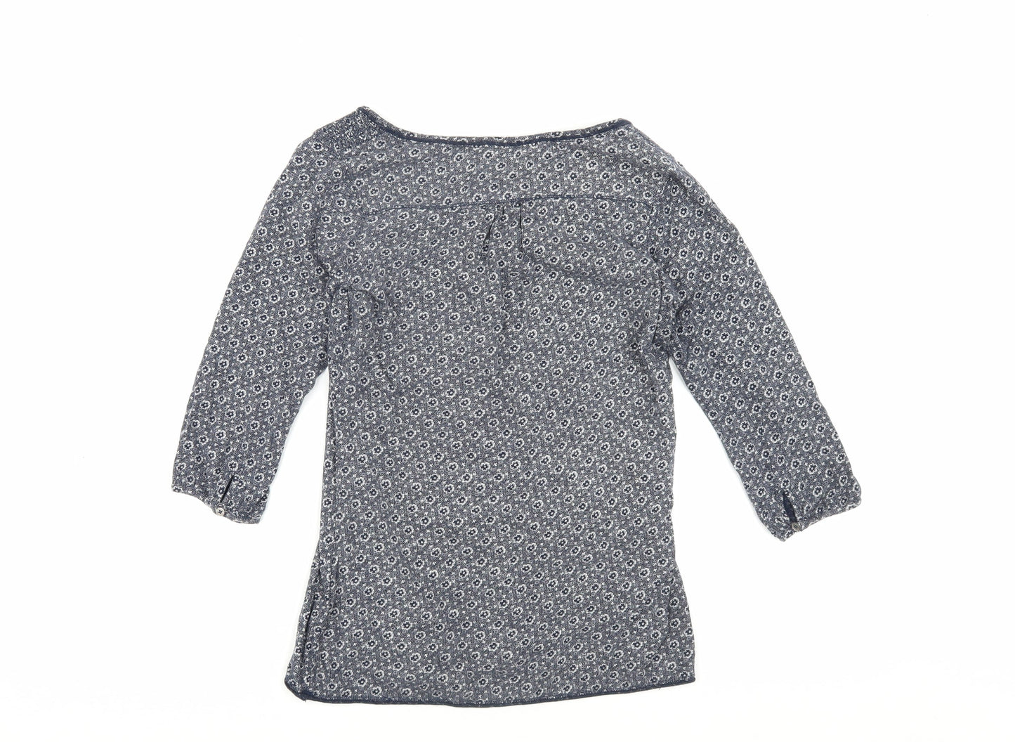 Womens UK Size 8 Fat Face Blue Tunic Blouse