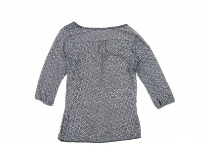 Womens UK Size 8 Fat Face Blue Tunic Blouse