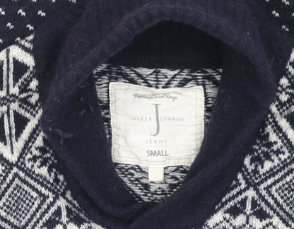 Jasper Conran Blue Fair Isle Wool Men's Jumper S