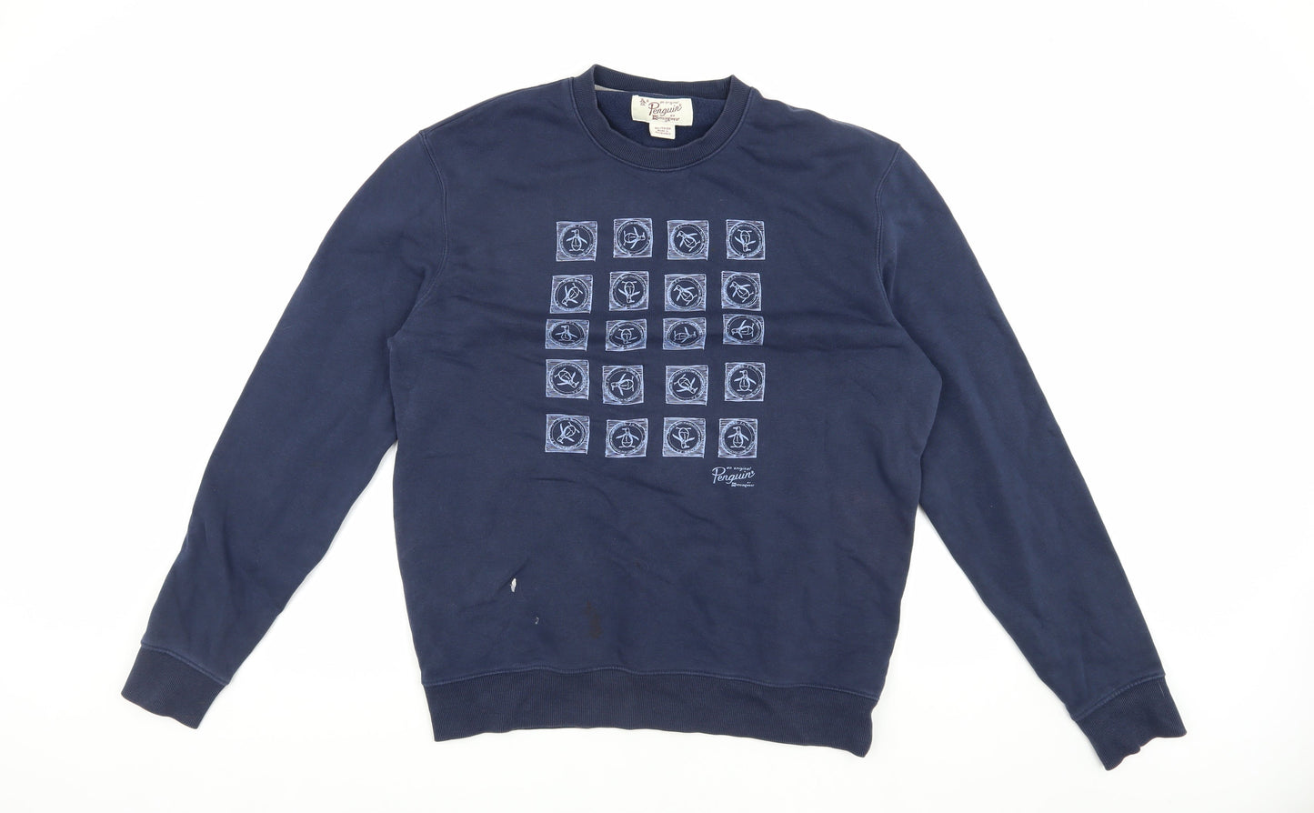 Mens UK Size XL Original Penguin Blue Pullover Sweatshirt