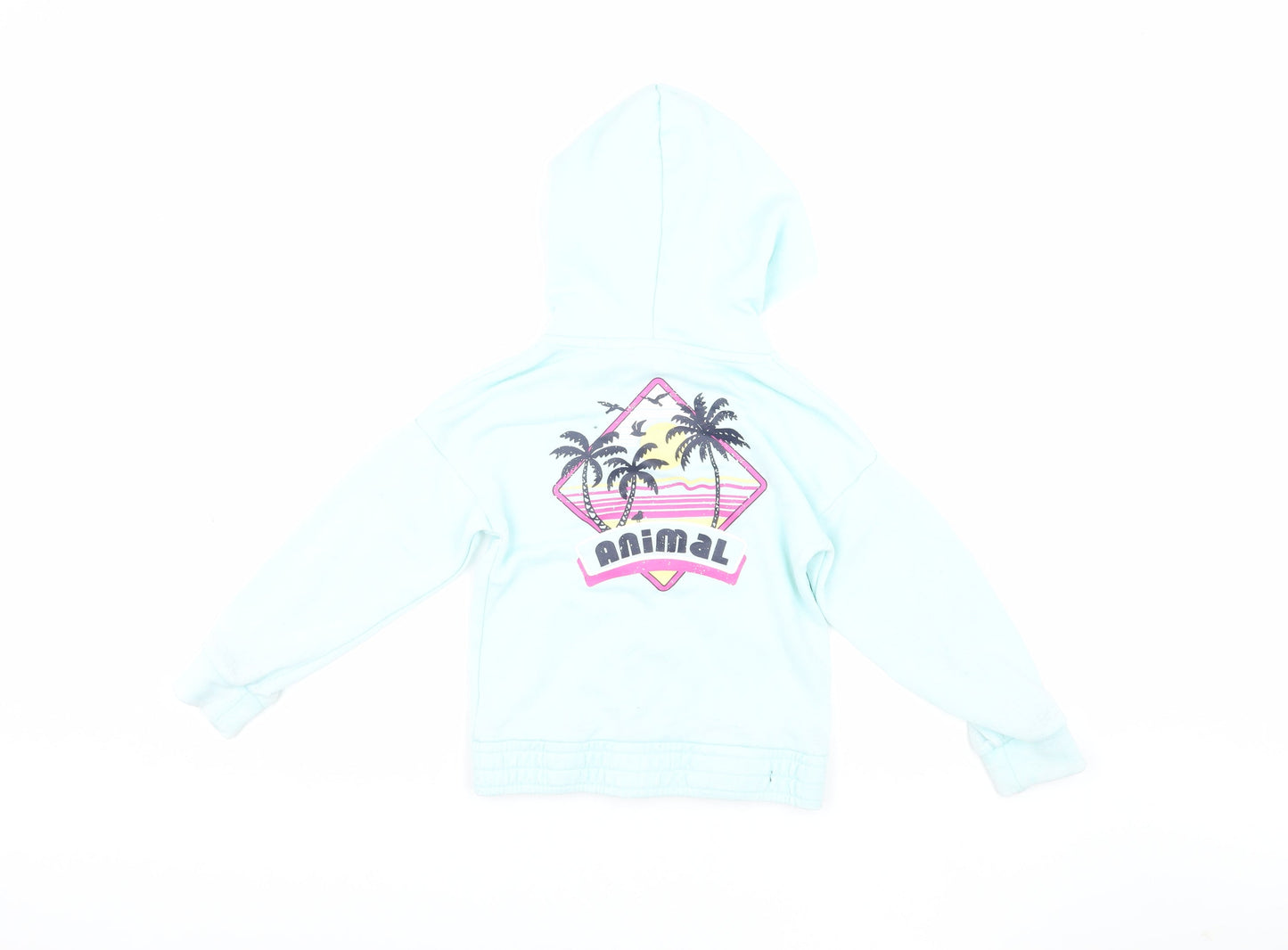 Animal Girls Blue Basic Hooded Jacket 5-6 Years