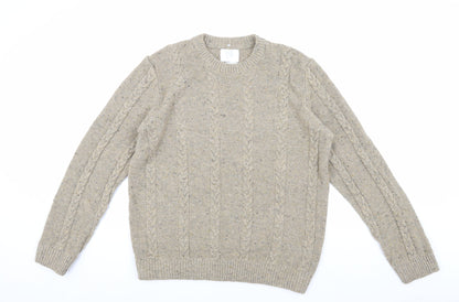 Marks and Spencer Men's Beige Wool Pullover L