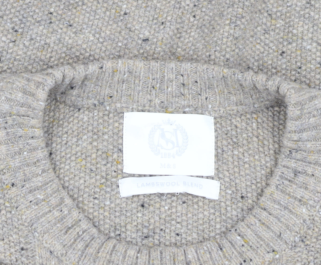 Marks and Spencer Men's Beige Wool Pullover L