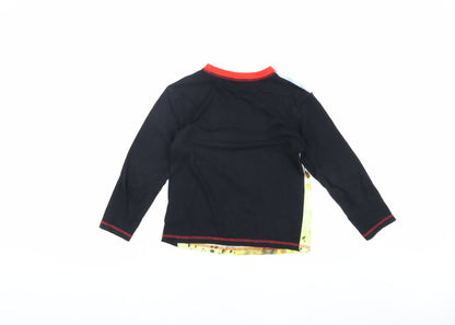 Marvel Boys Black Avengers T-Shirt, 9-10 Years, Long Sleeve