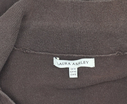 Laura Ashley Women's Brown Henley Jumper Size 14