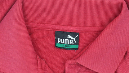 Puma Men's Red Polo Shirt Size L