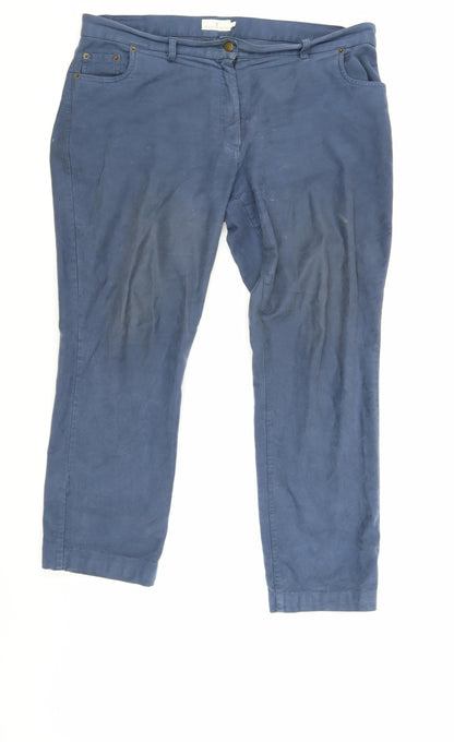 House of Bruar Women's Blue Trousers, Size 20