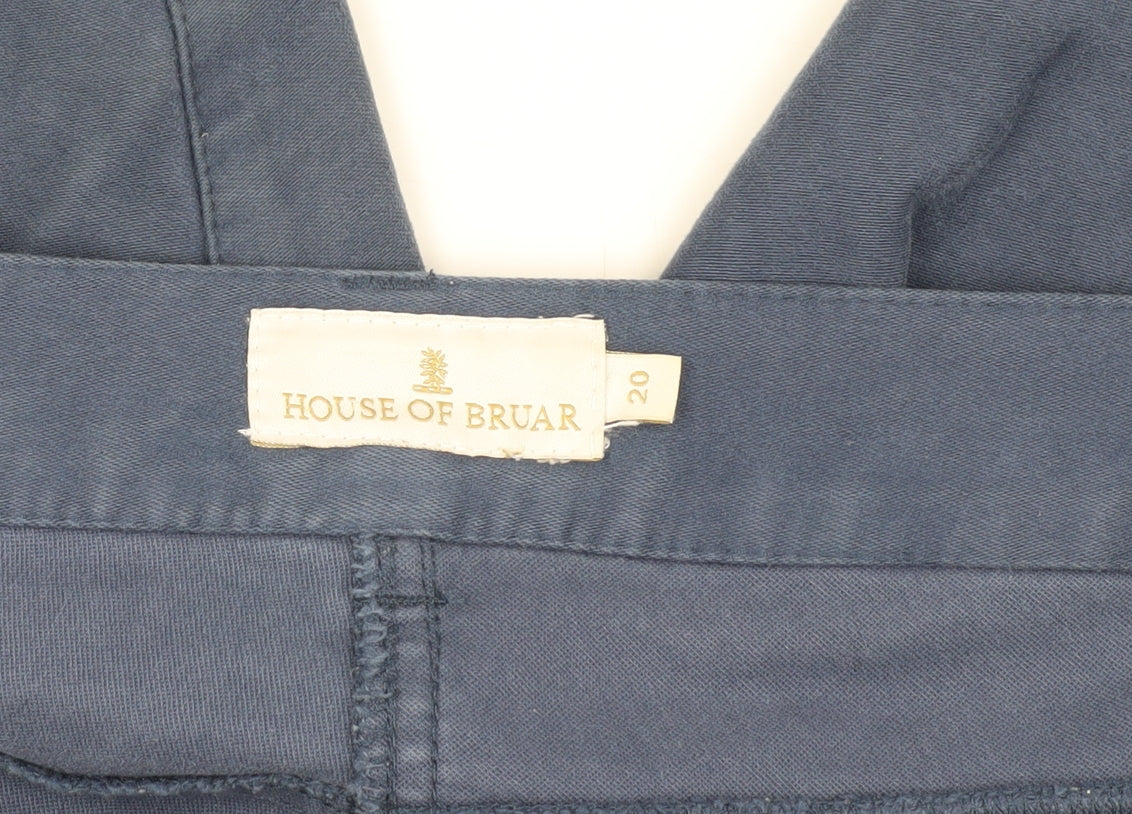 House of Bruar Women's Blue Trousers, Size 20