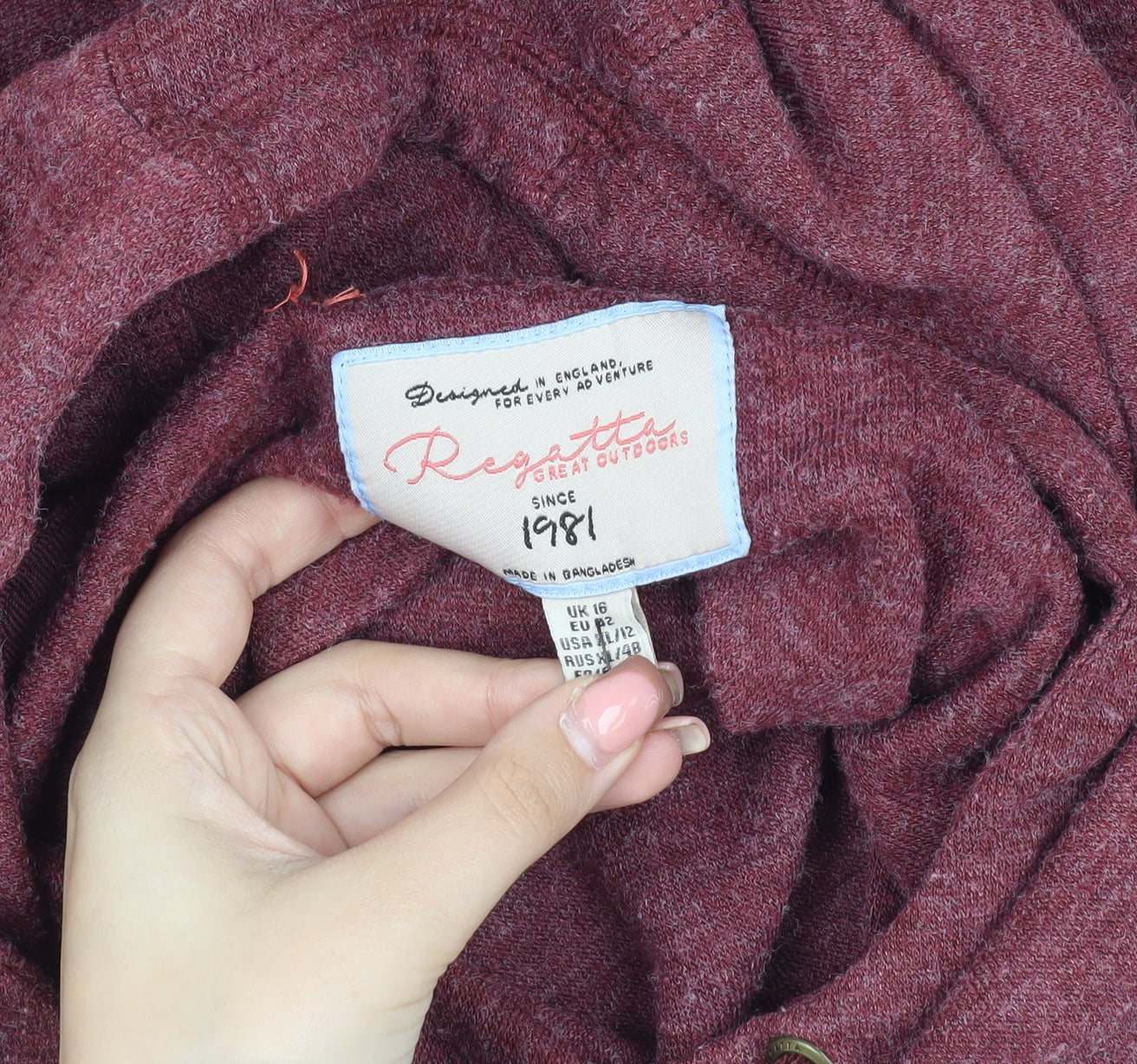 Regatta Women's Red Pullover Hoodie Size 16