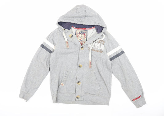 Mens UK Size M Tokyo Laundry Grey Hooded