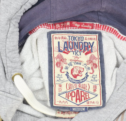 Mens UK Size M Tokyo Laundry Grey Hooded