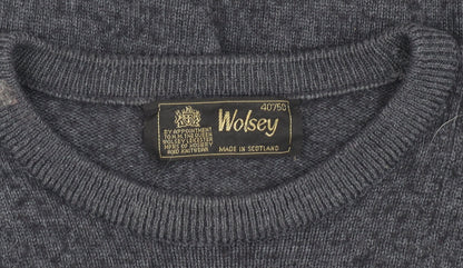 Unisex Adults UK Size 12 Wolsey Grey Pullover Jumper