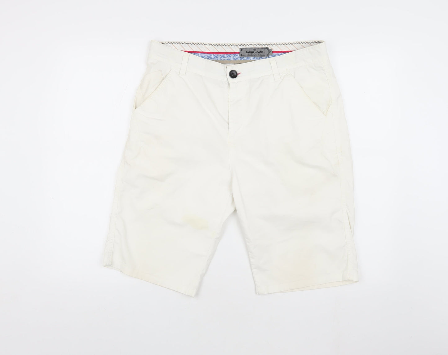 TiGGO JEANS Men's Ivory Chino Shorts, Size 32, Casual