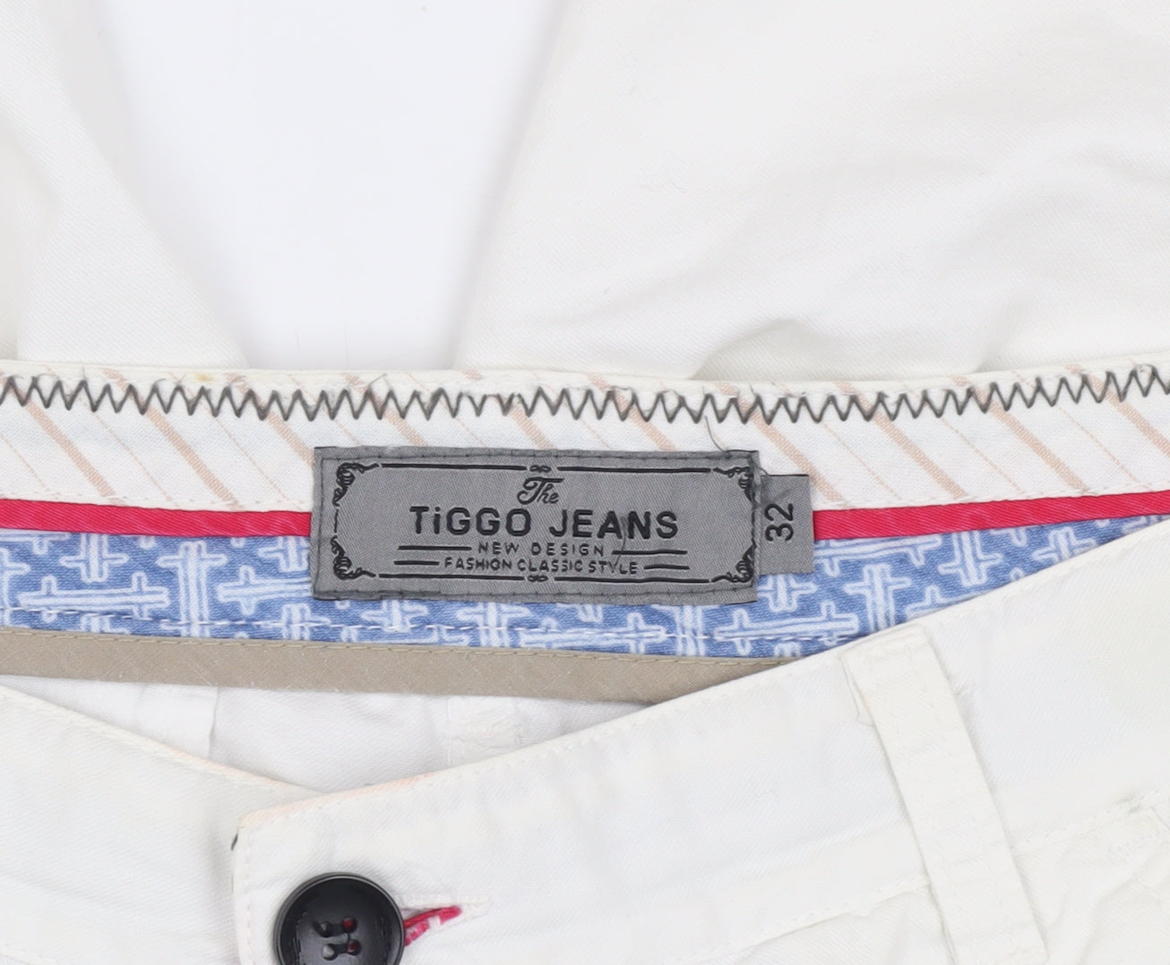 TiGGO JEANS Men's Ivory Chino Shorts, Size 32, Casual