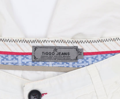 TiGGO JEANS Men's Ivory Chino Shorts, Size 32, Casual