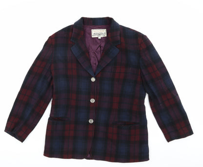 Krizia Jeans Men's Multicoloured Plaid Blazer UK 38, Vintage