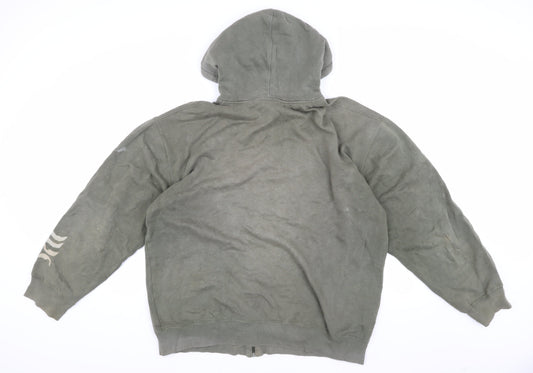 Mens UK Size XL Hurley Green Hooded Jacket