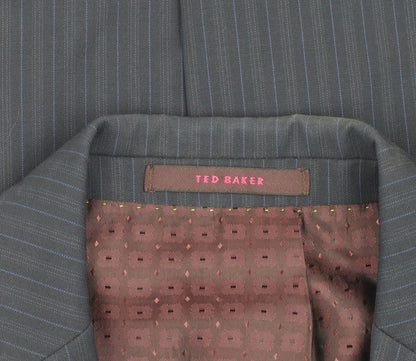 Mens UK Size 40 Ted Baker Regular Blue Suit Jacket