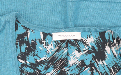 Womens UK Size S Windsmoor Blue Cardigan Jumper